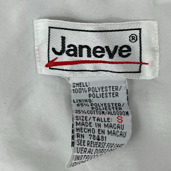 Vintage Janeve Brown White 2 Piece Long Sleeve Zip Up Track Suit Small - Picture 7 of 16